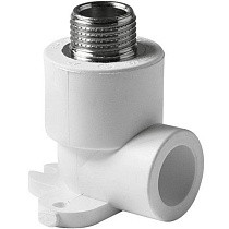 Угольники установочные ПП DN 20-25 PN 25 с наружной резьбой белые Pro Aqua купить в Казани | "Проконсим"