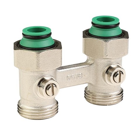 Узел нижнего подключения MVI TR.415.0505 DN 20 PN 10 прямой двухтрубный шаровой затвор 20-3/4'' под евроконус, муфта купить в Казани | "Проконсим"