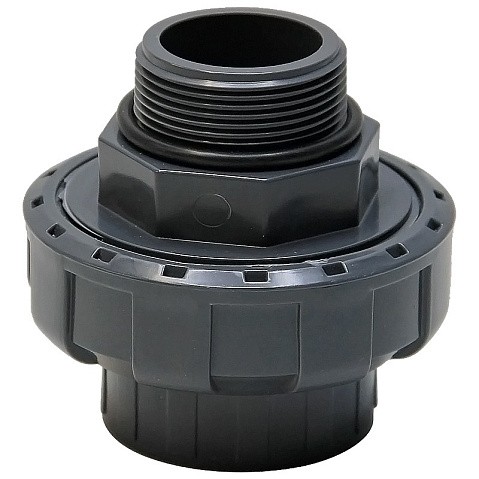 Муфта разборная НПВХ DN 32-1" PN 16 клеевая с наружной резьбой черная Aquaviva BMG32100 купить в Казани | "Проконсим"
