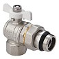 Кран латунный шаровой MVI BV.523 DN 15 PN 40 угловой с уплотнением никелированный полнопроходной американка купить в Казани | "Проконсим"