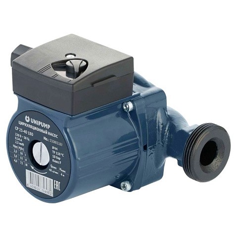 Насос циркуляционный с мокрым ротором UNIPUMP PN 10 110гр. CP 25-40,L 130, 72Вт 1х220В 3х-скоростной резьбовой, 87394 купить в Казани | "Проконсим"