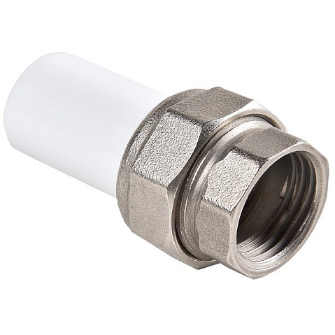 Муфта ПП разьемная 25-1/2'' PN 25 белая РВК купить в Казани | "Проконсим"