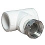 Тройник комбинированный ПП 20-1/2'' PN 25 с накидной гайкой белый VALFEX  купить в Казани | "Проконсим"