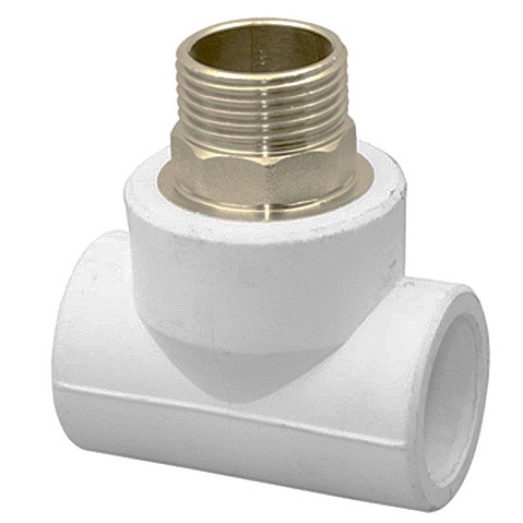 Тройник комбинированный ПП 50-1 1/2'' PN 25 под ключ с наружной резьбой белый РТП 10761 купить в Казани | "Проконсим"