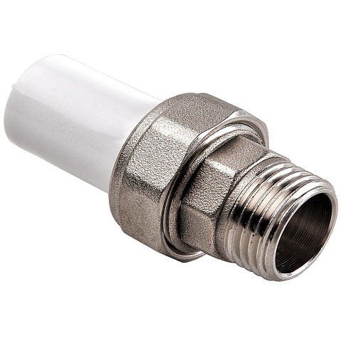 Муфта ПП разьемная 20-1/2'' PN 25 белая РВК купить в Казани | "Проконсим"