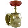 Клапан пожарный латунный КПЛМ DN50 PN16 угловой 90гр. муфта-штуцер с датчиком ДППК 20,5 Апогей