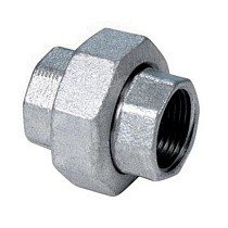 Акция! Американка чугунная DN 15-25 PN 16 оцинкованная прямая муфта-муфта Ду   Дн 25 1" Ру  соед. (215500230) со склада Проконсим в Казани