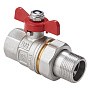 Краны латунные шаровые DN 15-40 PN 40 никелированные бабочка американка MVI BV.520 купить в Казани | "Проконсим"
