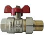 Краны латунные шаровые DN 15-25 PN 40 никелированные бабочка американка РИДАН BVR-FR купить в Казани | "Проконсим"
