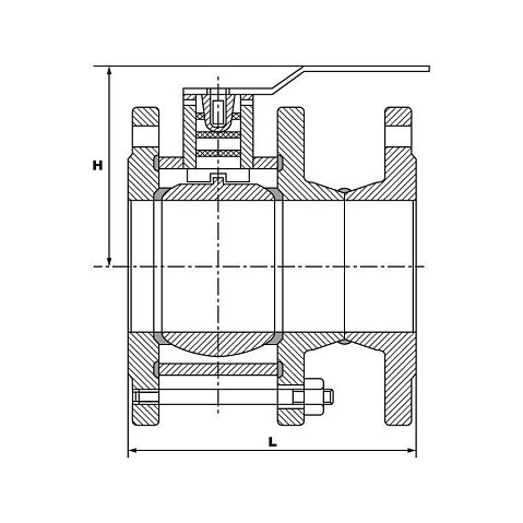 Краны стальные шаровые разборные 11с67п DN 50-150 PN 16 полнопроходные фланцевые под задвижку рычаг PR купить в Казани | "Проконсим"