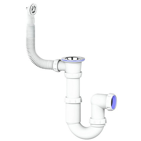 Сифон для мойки Unicorn Y421, 1 1/2'' х40 без отвода, чаша из нержавеющей стали, круглый перелив купить в Казани | "Проконсим"