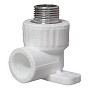 Угольник установочный ПП 20-1/2'' PN 25 с наружной резьбой белый VALFEX  купить в Казани | "Проконсим"