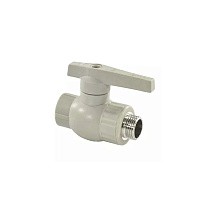 Краны шаровые ПП DN 20-32 PN 25 комбинированные с наружной резьбой серые Valfex  купить в Казани | "Проконсим"