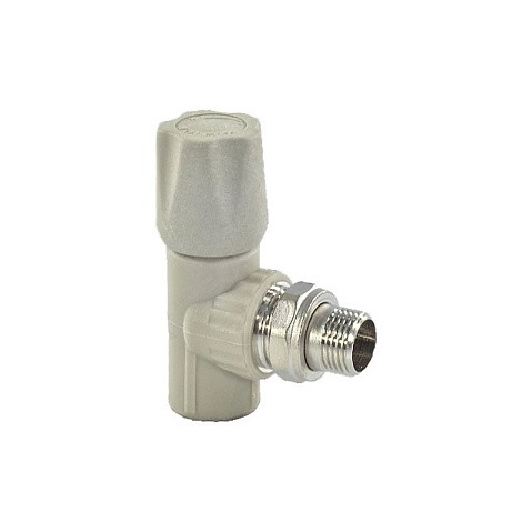 Вентиль для радиатора угловой VALFEX 25 PN 25 G-3/4'' серый купить в Казани | "Проконсим"