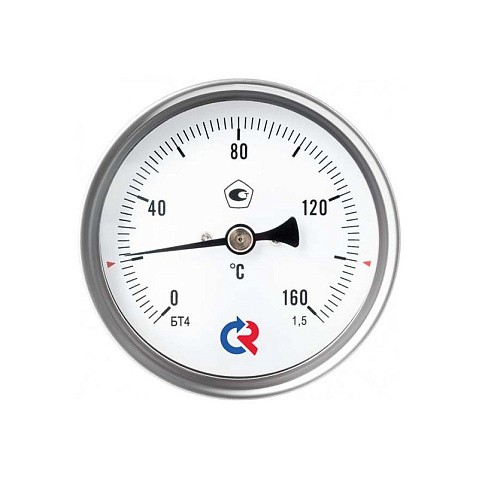 Термометр биметаллический 80мм, Тип - БТ-41.211, осевой 0-120гр. G1/2'' L 100мм. Класс точности 1,5. купить в Казани | "Проконсим"
