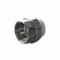 Муфтаразъемная ПП 25-1/2''  с внутренней резьбой белая Политэк купить в Казани | "Проконсим"