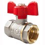 Кран латунный шаровой Valfex Optima.217.NLB1 11Б27фт1М DN 15 PN 25 никелированный муфта-муфта бабочка купить в Казани | "Проконсим"