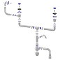 сифон для двойной мойки Unicorn В747V, 40х50 гибкий отвод, 1 1/2'' х40 с отводом для стиральной машины, прямоугольный перелив купить в Казани | "Проконсим"