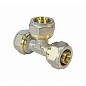 Тройник латунный для PEX труб 20-20-20 PN 10 обжимной никелированный Valfex VF.331.N  купить в Казани | "Проконсим"