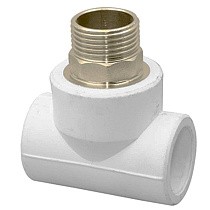 Тройники ПП DN 40-50 PN 25 комбинированные под ключ с наружной резьбой белые РТП купить в Казани | "Проконсим"