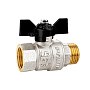 Кран латунный шаровой LD Pride 47.302 DN 15 PN 40 никелированный муфта-штуцер бабочка купить в Казани | "Проконсим"
