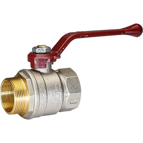 Краны латунные шаровые DN 15-50 PN 25-40 никелированные рычаг муфта-штуцер Temper 88 ГОСТ Р 59553 купить в Казани | "Проконсим"