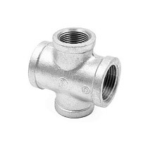  Крестовина чугунная DN 15-40 PN 16 оцинкованный Fittex Plus Ду   Дн 40 1 1/2" Ру  соед. (214100520) со склада Проконсим в Казани
