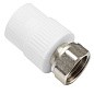 Муфта комбинированная ПП 20-1/2'' PN 25 с накидной гайкой белая VALFEX  купить в Казани | "Проконсим"