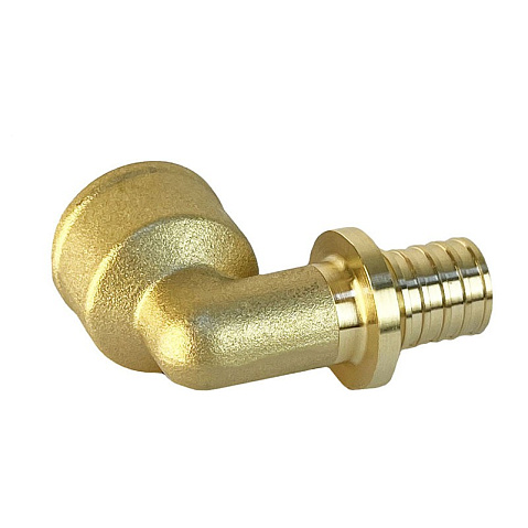 Угольник латунный для PEX труб 16-1/2'' PN 16 S-2,2мм под надвижную гильзу Valfex VF.452.AF купить в Казани | "Проконсим"