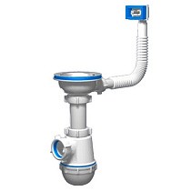  Сифон для моек бутылочный АНИ A0145S 3 1/2" с гибким переливом (421100507) со склада Проконсим в Казани