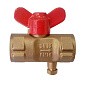 Кран латунный шаровой 11Б27п(М)1 DN 15 PN 16 трёхходовой под манометр G1/2"-М20х1,5 муфта-муфта бабочка Пензапромарматура купить в Казани | "Проконсим"