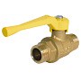 Кран латунный шаровой газовый 11Б27п DN15 PN40 рычаг штуцер-штуцер БАЗ Standart купить в Казани | "Проконсим"