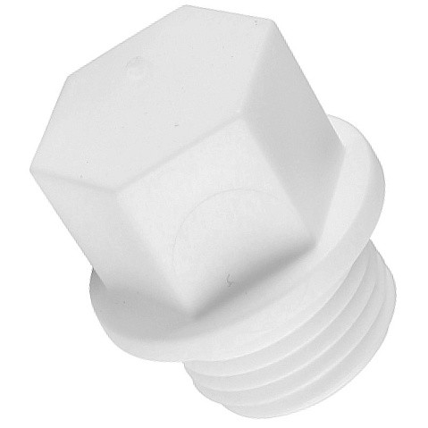 Заглушка резьбовая ПП 15-1/2'' PN 25 с наружной резьбой белая РТП 10555 купить в Казани | "Проконсим"
