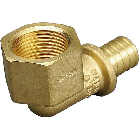 Угольник латунный для PEX труб 25-3/4'' PN 10 под надвижную гильзу с внутренней резьбой ONE PLUS купить в Казани | "Проконсим"