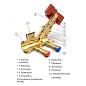 Клапан балансировочный STAD.BY-1-20, DN 20 PN 16 наклонный, латунный Kv 6,00 м3/ч с измерительными ниппелями, дренажный купить в Казани | "Проконсим"