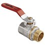 Кран латунный шаровой MVI AquaHit BV.312.04 DN 15 PN 25 рычаг муфта-штуцер полнопроходной никелированный купить в Казани | "Проконсим"