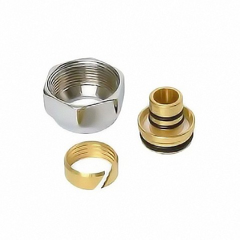 Евроконус 3/4'' DN 16х2,0 для PEX МП-труб обжимной 2 резьбовых кольца на штуцере Varmega VM09202 купить в Казани | "Проконсим"
