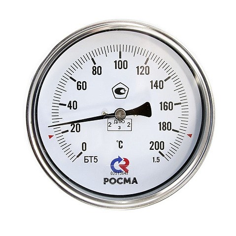 Термометры биметаллические БТ-51.211 Ду 100 L 46 G1/2'' осевые РОСМА купить в Казани | "Проконсим"