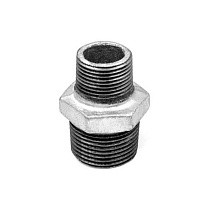  Ниппель чугунный DN 20-50 PN 16 переходный оцинкованный штуцер-штуцер Fittex Plus Ду   Дн 40 1 1/2" Ру  соед. (215100158) со склада Проконсим в Казани