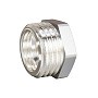 Футорка латунная DN 50-40 PN 40 никелированная штуцер-муфта LD Pride