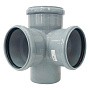Крестовина ПП для канализации двухплоскостная DN 110-110 90гр.отводы 110 универсальные с уплотнительным кольцом РТП купить в Казани | "Проконсим"