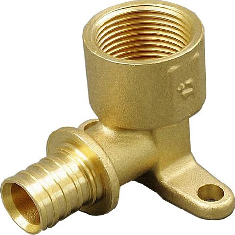 Угольник латунный для PEX труб 16-1/2'' PN 10 под надвижную гильзу с внутренней резьбой ONE PLUS купить в Казани | "Проконсим"