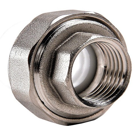 Муфта ПП разьемная 25-1/2'' PN 25 раструбная белая РВК купить в Казани | "Проконсим"