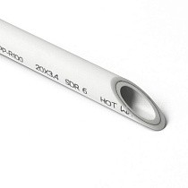 Трубы ПП SDR 6 DN 20-110 PN 20 армированные алюминием внутри белые Pro Aqua купить в Казани | "Проконсим"