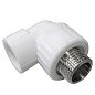 Угольник комбинированный ПП 25-3/4'' PN 25 с наружной резьбой белый VALFEX  купить в Казани | "Проконсим"