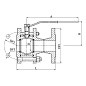 Кран стальной шаровой разборный BREEZE 11с41п, DN 50 PN 16, 180мм, полнопроходной, фланцевый с ручкой купить в Казани | "Проконсим"