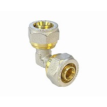 Угольники латунные для PEX труб DN 16-20 PN 10 обжимные никелированные Valfex VF.351.N купить в Казани | "Проконсим"