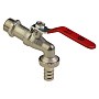 Краны водоразборные DN 15-20 PN 16 никелированные под шланг рычаг MVI (BV.633) купить в Казани | "Проконсим"
