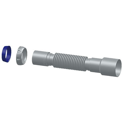 Труба гофрированная Unicorn D45, 40х50 гибкий отвод, 1 1/2'' х40 с уплотнительным кольцом, 400мм купить в Казани | "Проконсим"