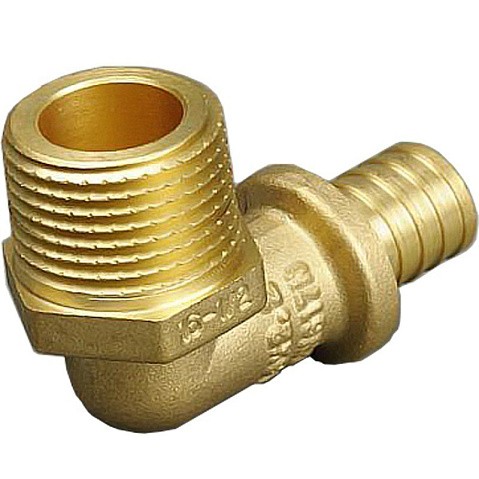 Угольник латунный для PEX труб 20-3/4'' PN 10 под надвижную гильзу с наружной резьбой ONE PLUS купить в Казани | "Проконсим"